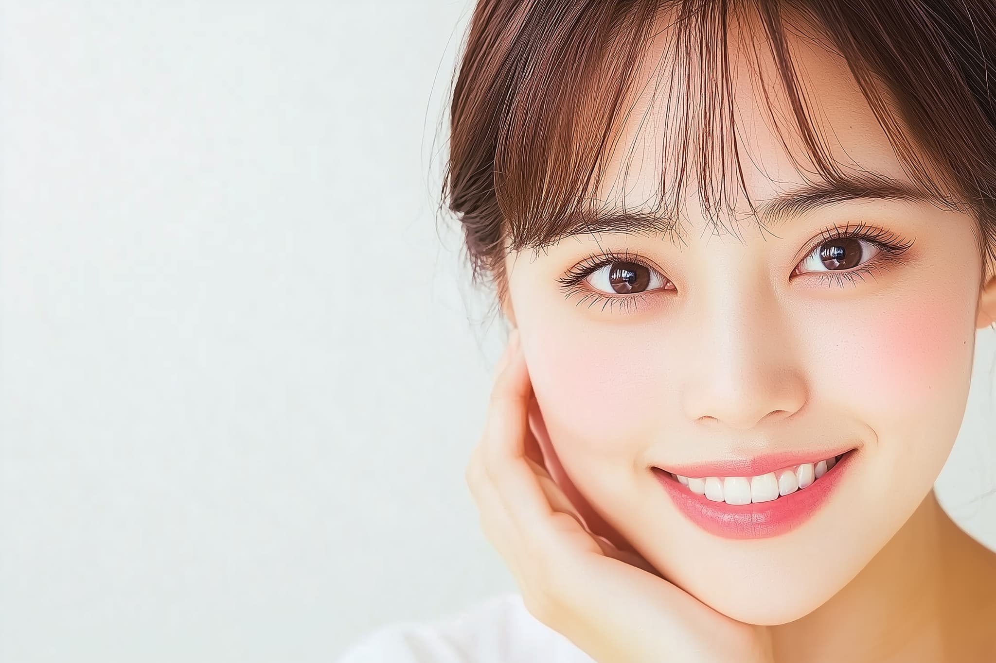 ホワイトニングをして綺麗な白い歯を手に入れた女性